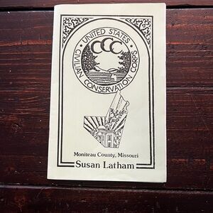 United States Civilian Conservation Corps Booklet, Moniteau County, Missouri